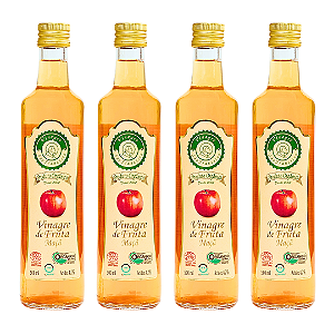 Kit 4 Vinagre De Maçã Orgânico Acidez 4,2% São Francisco 500 ml