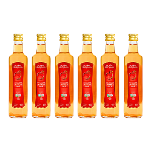 Kit 6 Vinagre De Maçã Orgânico Acidez 4% Serra Gaúcha 500 ml