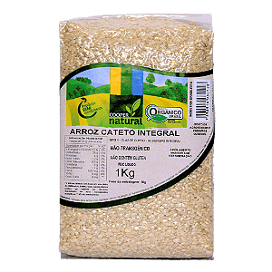 Arroz Cateto Integral Orgânico À Vácuo Coopernatural 1 kg