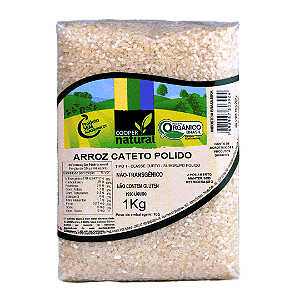 Arroz Cateto Polido Orgânico À Vácuo Coopernatural 1 kg