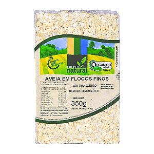 Aveia Em Flocos Finos Orgânica À Vácuo Coopernatural 350 g