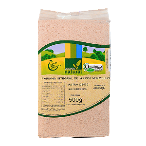 Farinha De Arroz Vermelho Integral Orgânico À Vácuo Coopernatural 500 g