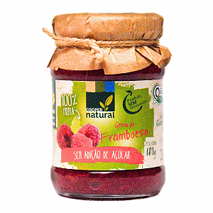 Geleia De Framboesa Sem Adição De Açúcar Orgânica Coopernatural 180 g
