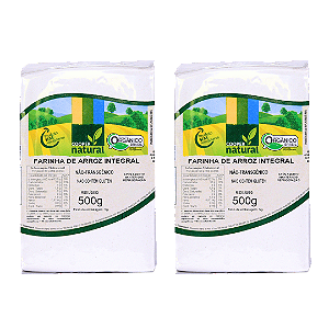 Kit 2 Farinha De Arroz Integral Orgânico À Vácuo Coopernatural 500 g