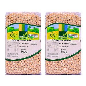 Kit 2 Soja Em Grãos Orgânica À Vácuo Coopernatural 500 g