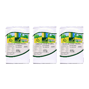 Kit 3 Farinha De Arroz Integral Orgânico À Vácuo Coopernatural 500 g