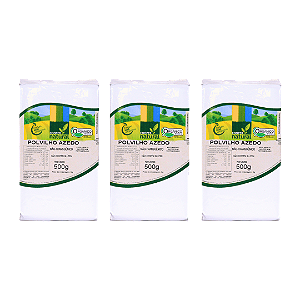 Kit 3 Polvilho Azedo Orgânico À Vácuo Coopernatural 500 g