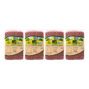 Kit 4 Arroz Vermelho Integral Orgânico À Vácuo Coopernatural 500 g