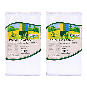 Kit 2 Polvilho Azedo Orgânico À Vácuo Coopernatural 500 g
