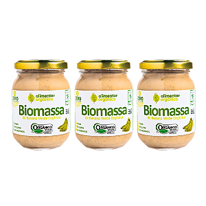 Kit 3 Biomassa de Banana Verde Integral Orgânica Alimentar 250 g