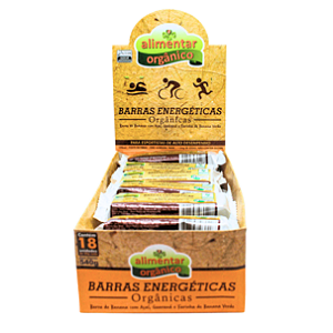 Barra Energética de Banana Orgânica Alimentar Display 18x30 g