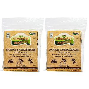 Kit 2 Barra Energética de Banana Orgânica Alimentar Pacote 3x30 g