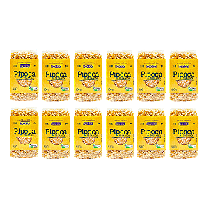 Kit 12 Pipoca Orgânica Alto Vácuo Ecobio 500 g