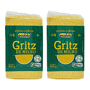 Kit 2 Gritz De Milho Canjiquinha Orgânico Ecobio 400 g