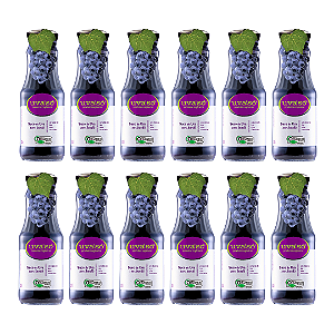 Kit 12 Suco De Uva Bordô Integral Orgânico Uva´Só 300 ml