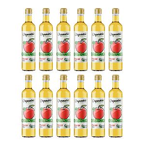 Kit 12 Vinagre De Maçã Orgânico Acidez 4,2% Organobío 500 ml