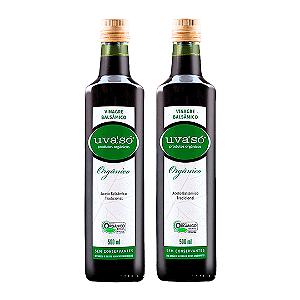 Kit 2 Vinagre Balsâmico Tradicional (Aceto) Orgânico Uva’Só 500ml