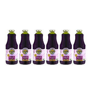 Kit 6 Suco De Uva Bordô Integral Orgânico Organovita 1 L