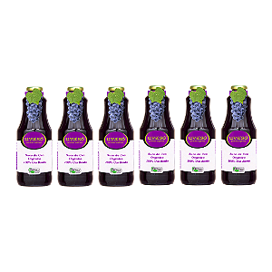 Kit 6 Suco De Uva Bordô Integral Orgânico Uva´Só 1 L