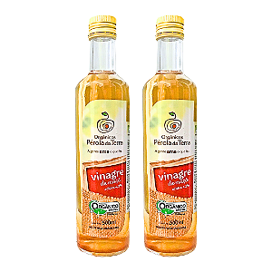 Kit 2 Vinagre De Maçã Orgânico Acidez 4,2% Pérola Da Terra 500 ml