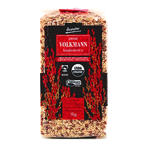 Arroz Cateto Integral Com Vermelho Orgânico Biodinâmico À Vácuo Volkmann 1 kg
