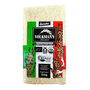 Arroz Especial para Risoto Carnaroli Orgânico Biodinâmico À Vácuo Volkmann 500 g