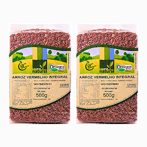 Kit 2 Arroz Vermelho Integral Orgânico À Vácuo Coopernatural 500 g