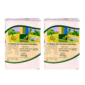 Kit 2 Farinha De Cevada Integral Orgânica À Vácuo Coopernatural 350 g