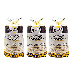Kit 3 Bolacha De Arroz Orgânico Com Gergelim  Macrokant 95 g