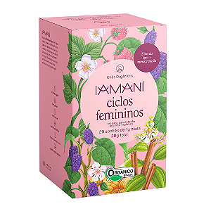 Chá Orgânico Ciclos Femininos (TPM + Menstruação) Iamaní 20 Sachês