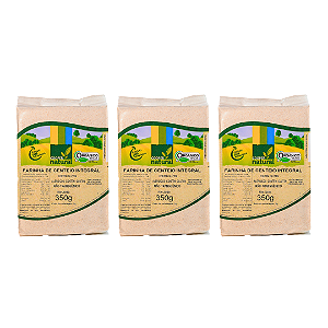 Kit 3 Farinha De Centeio Integral Orgânico À Vácuo Coopernatural 350 g