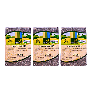 Kit 3 Chia Orgânica À Vácuo Coopernatural 250 g