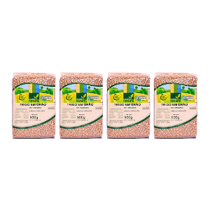 Kit 4 Trigo Em Grãos Orgânico À Vácuo Coopernatural 500 g