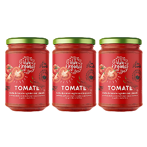 Kit 3 Molho De Tomate Com Pimenta Orgânico Mariani 345 g