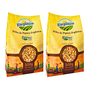 Kit 2 Pipoca Orgânica Biorgânica 500 g