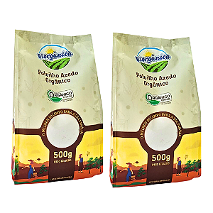 Kit 2 Polvilho Azedo Orgânico Biorgânica 500 g