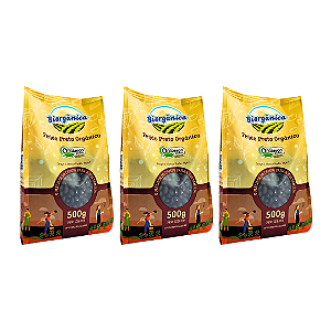 Kit 3 Feijão Preto Orgânico Biorgânica 500 g