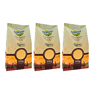 Kit 3 Fubá Orgânico Biorgânica 500 g