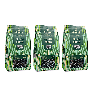 Kit 3 Feijão Preto Orgânico Korin 500 g