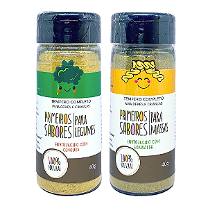 Kit 2 Tempero Primeiros Sabores Natural Para Massas e Legumes Terra Amor 40 g