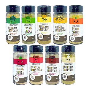 Kit 9 Tempero Primeiros Sabores Natural Todas as Variedades Terra Amor 40 g
