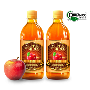 Kit 2 Vinagre de Maçã Natural Acidez 5% Montes Verdes 530 ml
