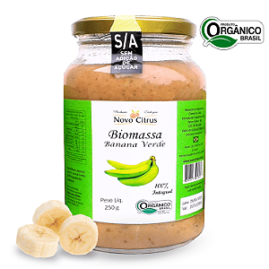 Biomassa De Banana Verde Integral Orgânica Novo Citrus 250 g