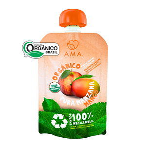 Papinha Orgânica de Manga e Maçã Ama Time 90g
