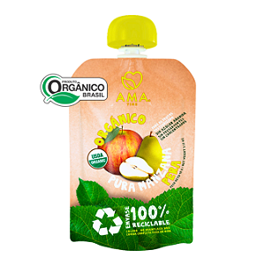 Papinha Orgânica de Pera e Maçã Ama Time 90g