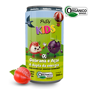 Kombucha Orgânica Kids PeDy+ Guaraná e Açaí 260ml