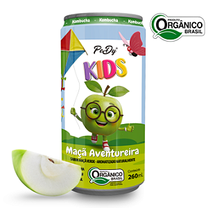 Kombucha Orgânica Kids PeDy+ Maçã Verde 260ml