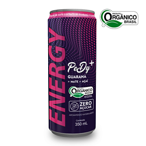 Energético Energy Orgânico Zero Açúcar Guaraná Mate Açaí Pedy+ 350 ml