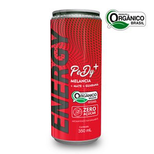 Energético Energy Orgânico Zero Açúcar Melancia Mate Guaraná Pedy+ 350 ml