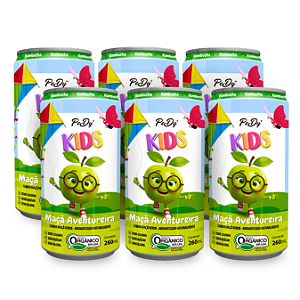 Kit 6 Kombucha Maçã Verde Orgânica Kids PeDy+ 260ml